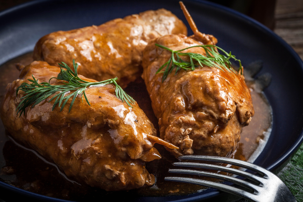 Kräuterroulade mit Walnuss