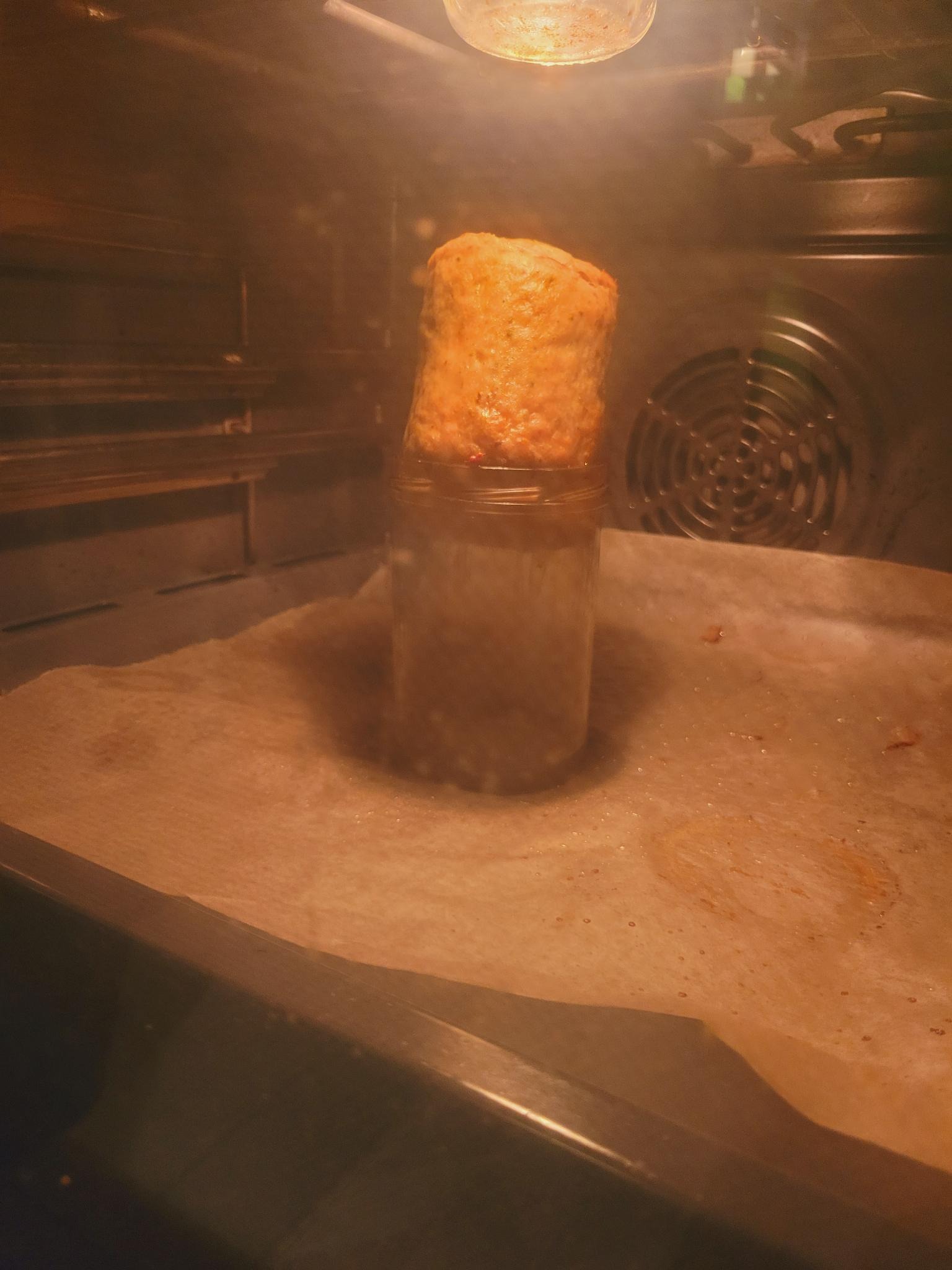 Fleischkäse bräunt